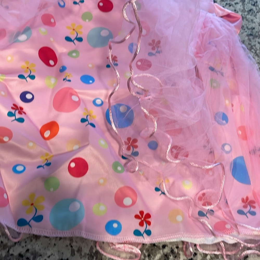 Princess birthday dress L.O.L. Pink dress with tulle skirt attached sash, 140cm - Picture 13 of 15